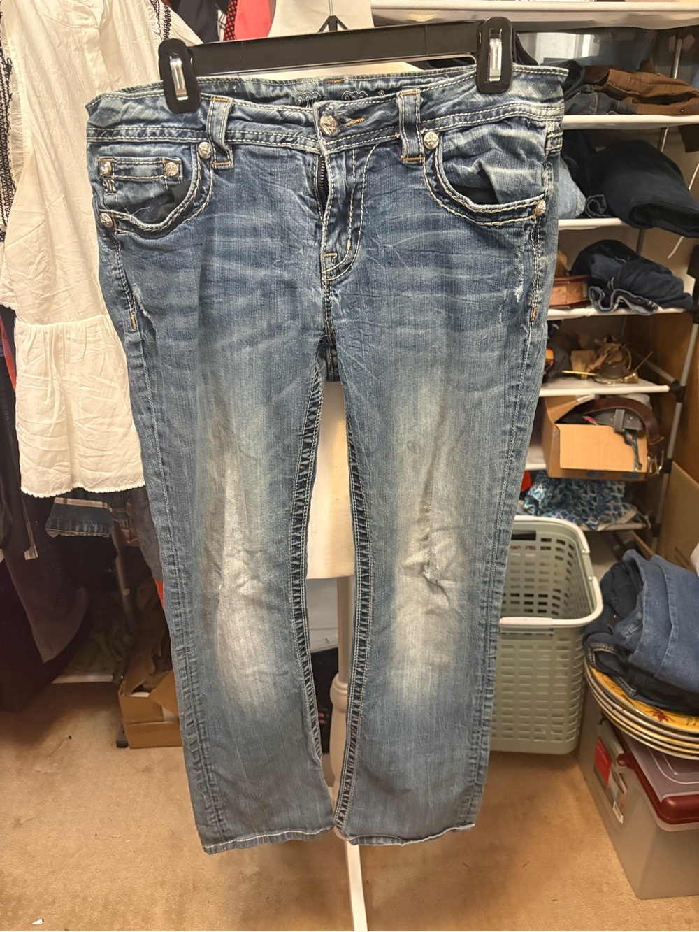 Miss Me Light Blue Washed Boot Cut Jeans